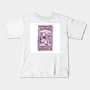 Panama Stamp, 1953 Kids T-Shirt